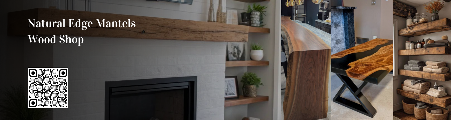 Full fireplace mantel surround with stone framing in Burnaby